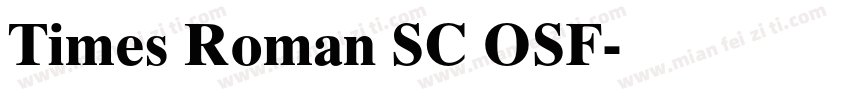 Times Roman SC OSF字体转换